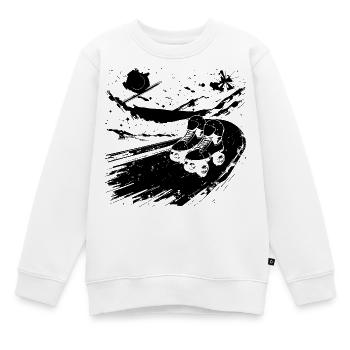 Rollschuhlaufen Zeichnung - Kinder Premium Organic Sweatshirt - Weiß - Vorne - AI Model Kid Male (0cm)