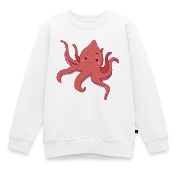 Oktopus - Kinder Premium Organic Sweatshirt - Weiß - Vorne - AI Model Kid Male (0cm)