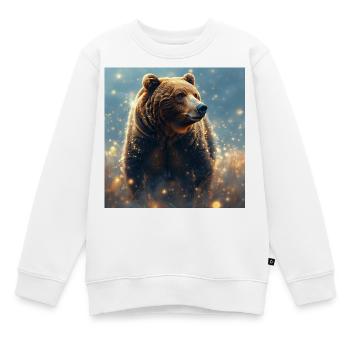 Animal Totem Ours Brun - Sweat Premium enfant bio - blanc - Devant - AI Model Kid Male (0cm)