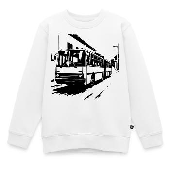 Ostblock-Bus Legende - Kinder Premium Organic Sweatshirt - Weiß - Vorne - AI Model Kid Male (0cm)