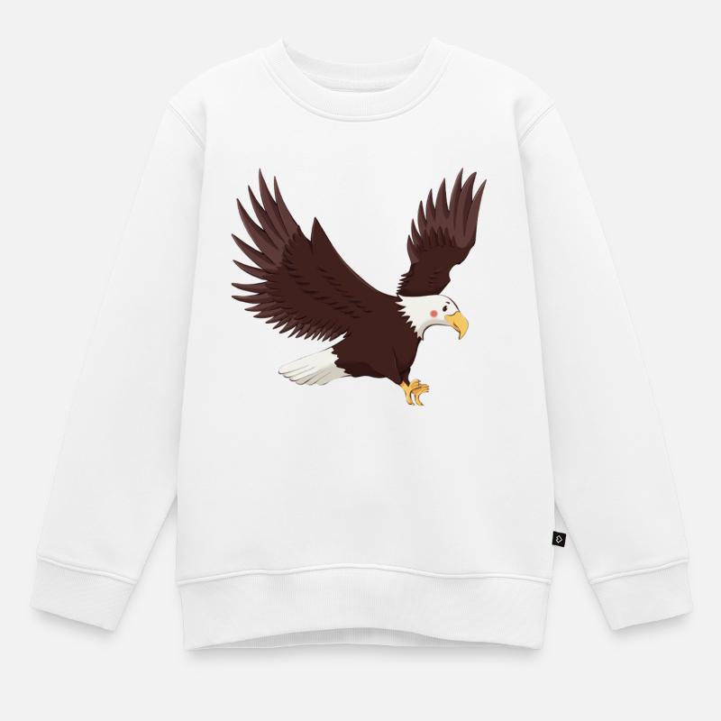 Adler - Kinder Premium Organic Sweatshirt - Weiß