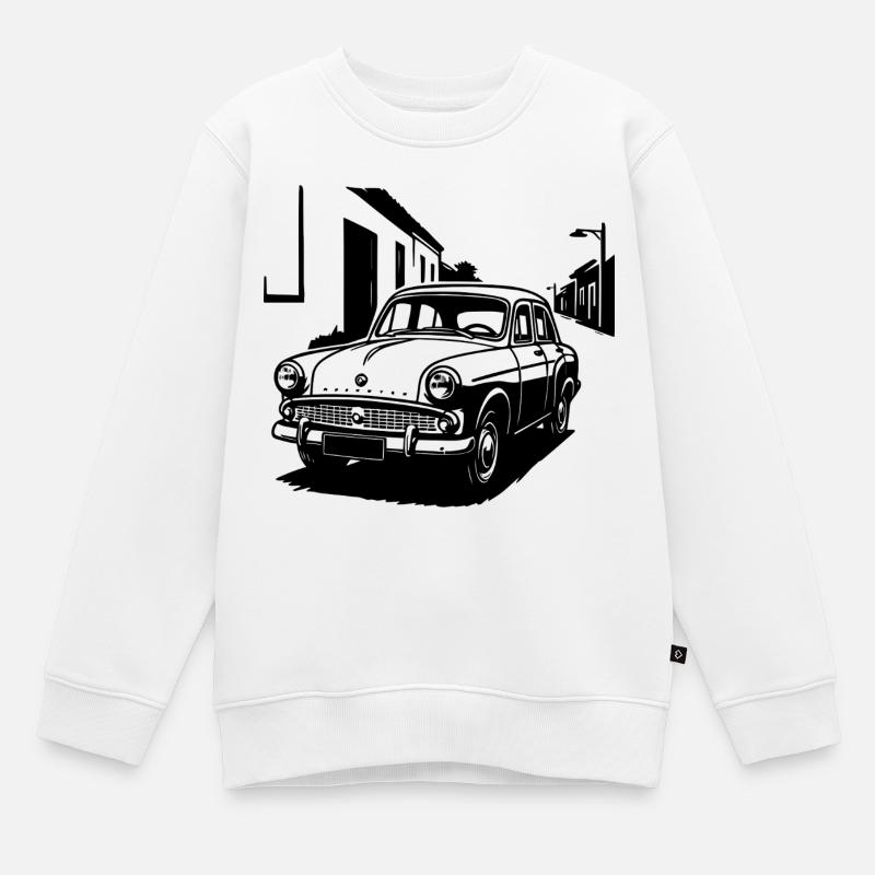 Rétro Classique 403 - Sweat Premium enfant bio - blanc