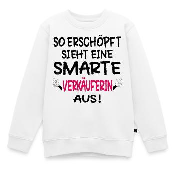 VEKÄUFERIN TRÖDELMARKT MARKT FLOHMARKT - Kinder Premium Organic Sweatshirt - Weiß - Vorne - AI Model Kid Male (0cm)