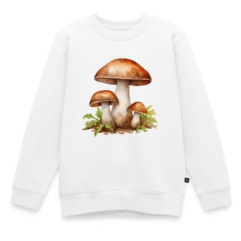 Pilzwald-Pendel - Kinder Premium Organic Sweatshirt - Weiß - Vorne - AI Model Kid Male (0cm)