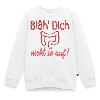 AUFGEBLÄHT - DARM REIZDARM - Kinder Premium Organic Sweatshirt - Weiß - Vorne - AI Model Kid Male (0cm)