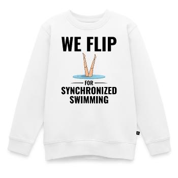 Humorvolle Beine Ertrinken Synchronschwimmen - Kinder Premium Organic Sweatshirt - Weiß - Vorne - AI Model Kid Male (0cm)