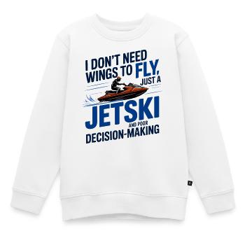 Extremes Jetskifahren Humor Wassersport - Kinder Premium Organic Sweatshirt - Weiß - Vorne - AI Model Kid Male (0cm)
