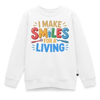 Dentalkeramik Artistik - Kinder Premium Organic Sweatshirt - Weiß - Vorne - AI Model Kid Male (0cm)