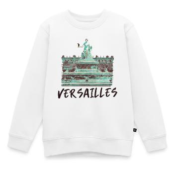 Versailles célèbre Fontaine baroque - Sweat Premium enfant bio - blanc - Devant - AI Model Kid Male (0cm)