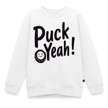 Puck Yeah Hockey Humour - Sweat Premium enfant bio - blanc - Devant - AI Model Kid Male (0cm)