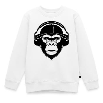 Graffiti Beat Edition Streetstyle Monkey Head Chemise - Sweat Premium enfant bio - blanc - Devant - AI Model Kid Male (0cm)