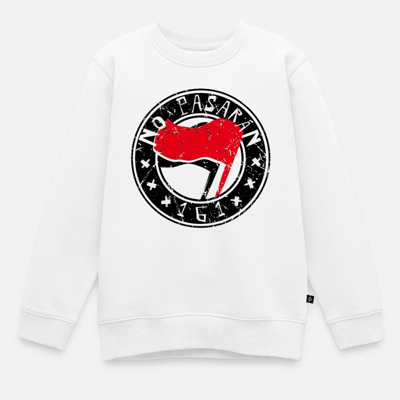 Pas de logo Pasaran 161 - Sweat Premium enfant bio - blanc