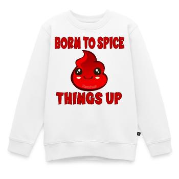 Ketchup-Gewürze - Kinder Premium Organic Sweatshirt - Weiß - Vorne - AI Model Kid Male (0cm)
