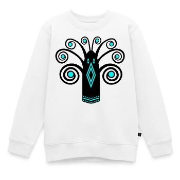 Graphique d’oiseaux - Sweat Premium enfant bio - blanc - Devant - AI Model Kid Male (0cm)