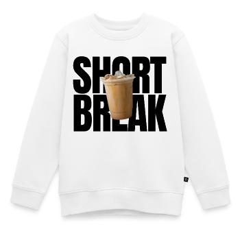 Short Break - Kinder Premium Organic Sweatshirt - Weiß - Vorne - AI Model Kid Male (0cm)