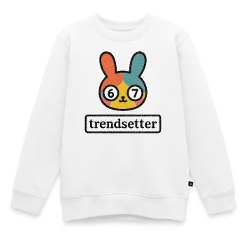 Bunny 67: Trendsetter - Kinder Premium Organic Sweatshirt - Weiß - Vorne - AI Model Kid Male (0cm)