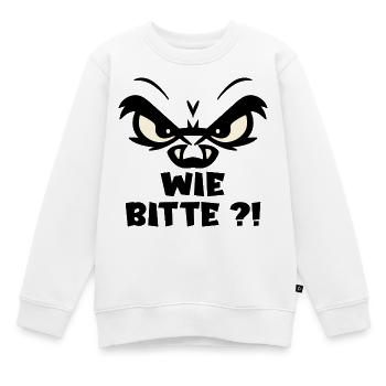 As please express - Kids Premium Organic Sweatshirt - white - Front - AI Model Kid Male (0cm)
