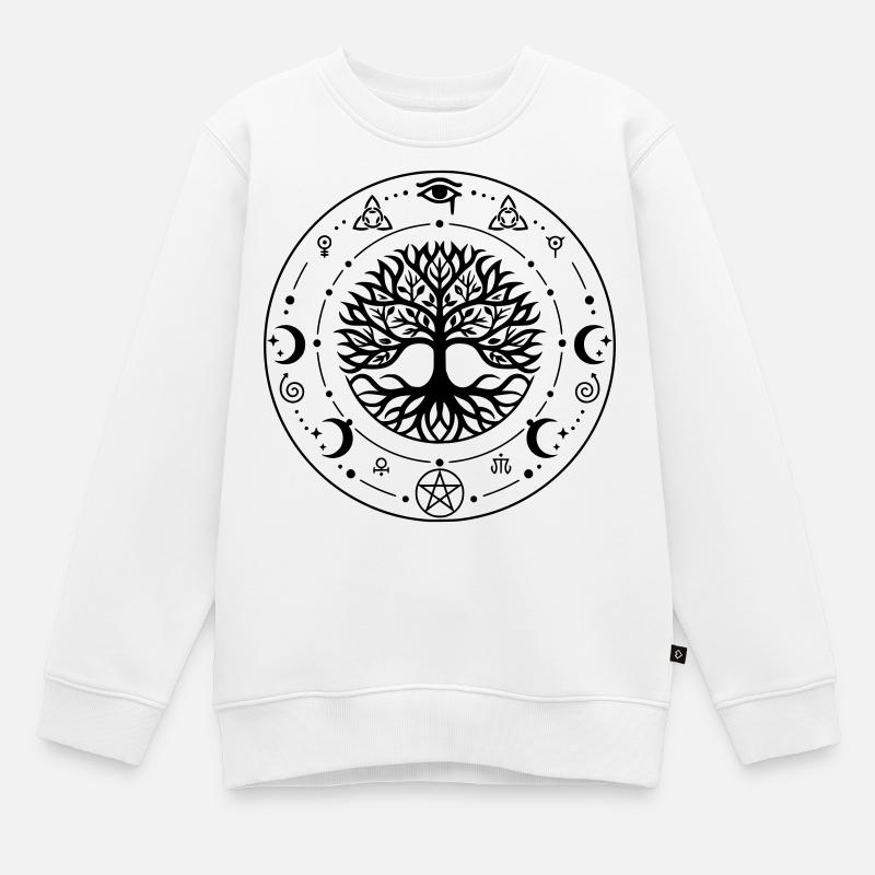 Arbre de Vie sacré - Sweat Premium enfant bio - blanc