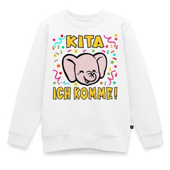 CRÈCHE CENTRE Kita Elefanten - Sweat Premium enfant bio - blanc - Devant - AI Model Kid Male (0cm)