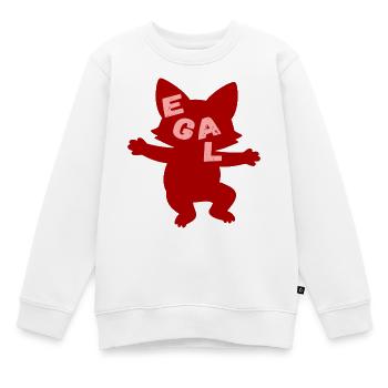 Fuchs Egal Leichtigkeit - Kinder Premium Organic Sweatshirt - Weiß - Vorne - AI Model Kid Male (0cm)