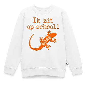 Ich bin in der Schule - Kinder Premium Organic Sweatshirt - Weiß - Vorne - AI Model Kid Male (0cm)