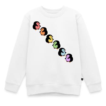 Inklusion Vielfalt Pinguine - Kinder Premium Organic Sweatshirt - Weiß - Vorne - AI Model Kid Male (0cm)