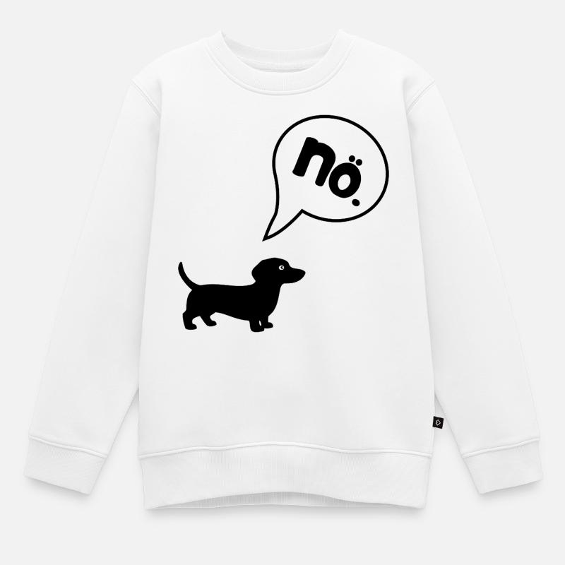 Dackel Charakter - Kinder Premium Organic Sweatshirt - Weiß