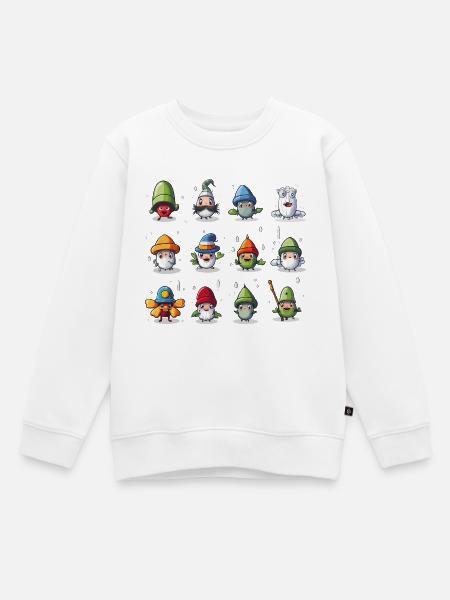 Bunte Wichtel Kollektion - Kinder Premium Organic Sweatshirt - Weiß