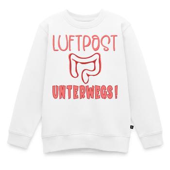 Blähungen Luftpost Darm - Kinder Premium Organic Sweatshirt - Weiß - Vorne - AI Model Kid Male (0cm)