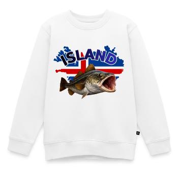 Iceland Cod Fishing - Kids Premium Organic Sweatshirt - white - Front - AI Model Kid Male (0cm)