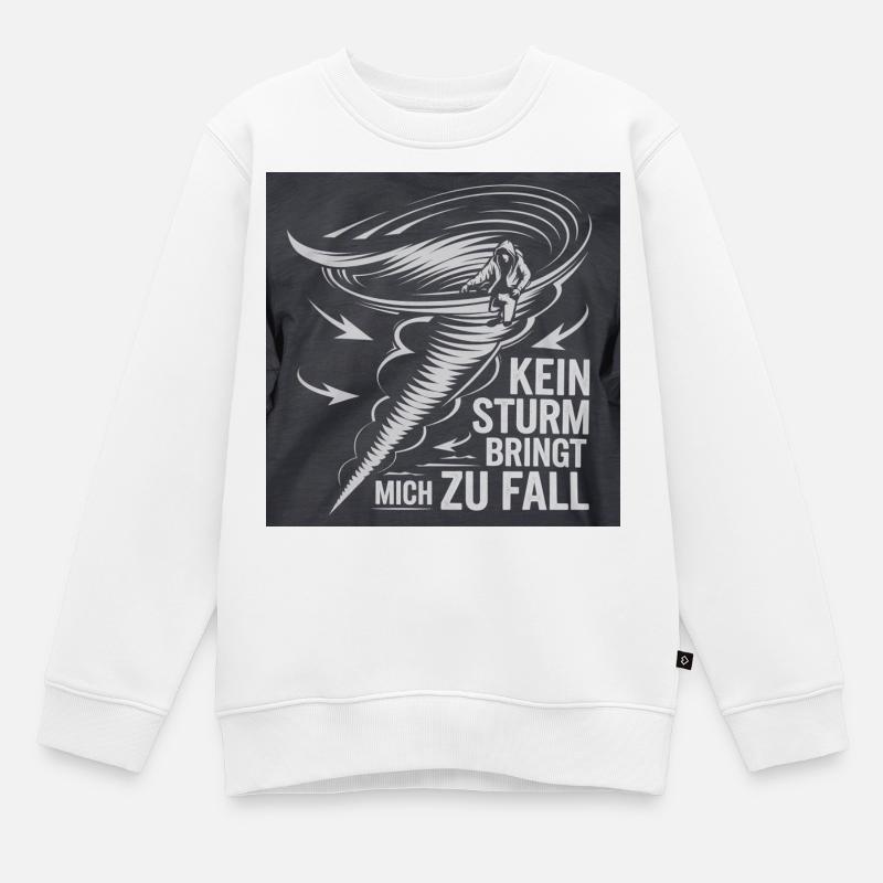 Kein Sturm bringt mich zu Fall - Kinder Premium Organic Sweatshirt - Weiß