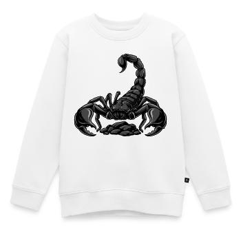 Schwarzer Skorpion-Kaiser Stachel-Spinnen-Tattoo - Kinder Premium Organic Sweatshirt - Weiß - Vorne - AI Model Kid Male (0cm)