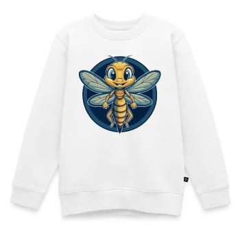Mascotte de la Libellule Kawaii Logo du logo clipart - Sweat Premium enfant bio - blanc - Devant - AI Model Kid Male (0cm)