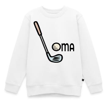Golf Granny Golf Clubs - Kids Premium Organic Sweatshirt - white - Front - AI Model Kid Male (0cm)