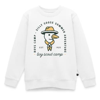 Pfadfinder-Sommercamp - Kinder Premium Organic Sweatshirt - Weiß - Vorne - AI Model Kid Male (0cm)