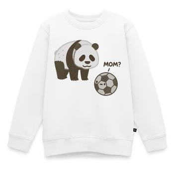 Panda trifft Fußball - Kinder Premium Organic Sweatshirt - Weiß - Vorne - AI Model Kid Male (0cm)