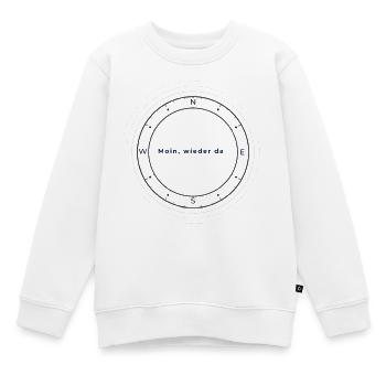 Moin Wieder Da Kompass Norddeutsch Shirt - Kinder Premium Organic Sweatshirt - Weiß - Vorne - AI Model Kid Male (0cm)