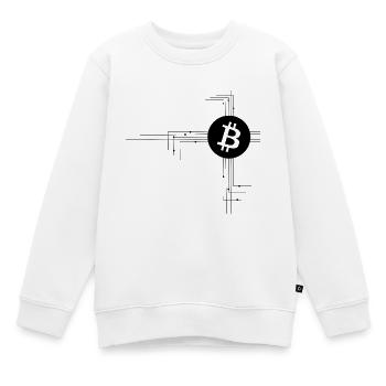 Bitcoin Netzwerk - Kinder Premium Organic Sweatshirt - Weiß - Vorne - AI Model Kid Male (0cm)