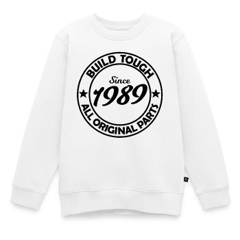 Zwei Sterne 1989 Silhouette - Kinder Premium Organic Sweatshirt - Weiß - Vorne - AI Model Kid Male (0cm)