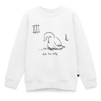 Trop bête - Drôle d’oie - Sweat Premium enfant bio - blanc - Devant - AI Model Kid Male (0cm)