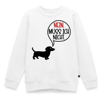 Dackel Hunde - Nein - Kinder Premium Organic Sweatshirt - Weiß - Vorne - AI Model Kid Male (0cm)