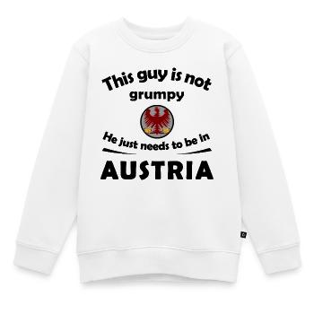 Aigle Rouge Autriche sur le Cercle Gris - Sweat Premium enfant bio - blanc - Devant - AI Model Kid Male (0cm)
