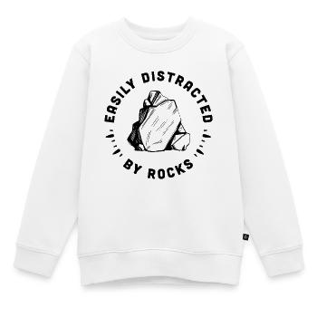 Collectionneur de roches, géologue passionné de roches, humour - Sweat Premium enfant bio - blanc - Devant - AI Model Kid Male (0cm)