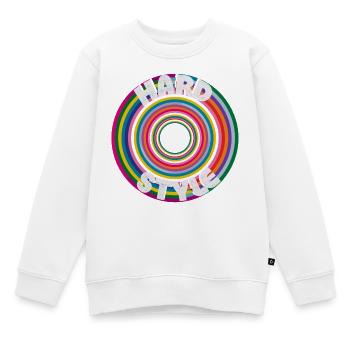 Style Arc-en-ciel Dur - Sweat Premium enfant bio - blanc - Devant - AI Model Kid Male (0cm)