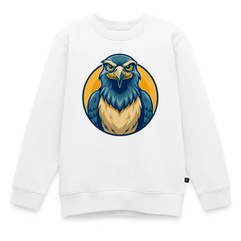 Falcon Kawaii Maskottchen-Cartoon-Clipart-Logo - Kinder Premium Organic Sweatshirt - Weiß - Vorne - AI Model Kid Male (0cm)