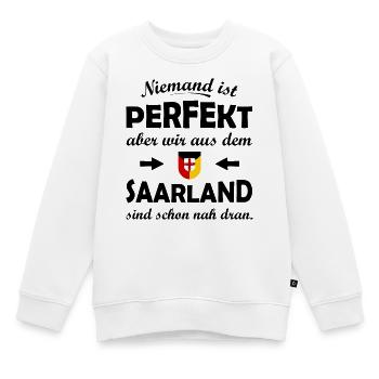 RotGelb Schildwappen Saarland - Kinder Premium Organic Sweatshirt - Weiß - Vorne - AI Model Kid Male (0cm)