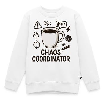 Chaos Coordinator Kaffee: Geschenk für beste Mama - Kinder Premium Organic Sweatshirt - Weiß - Vorne - AI Model Kid Male (0cm)