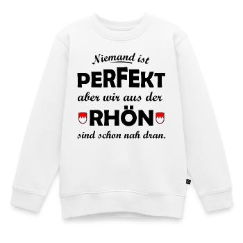 Doppelrote Rhön Zacken auf Schwarz - Kinder Premium Organic Sweatshirt - Weiß - Vorne - AI Model Kid Male (0cm)