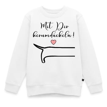 Freundschaft Herumdackeln Dackel - Kinder Premium Organic Sweatshirt - Weiß - Vorne - AI Model Kid Male (0cm)