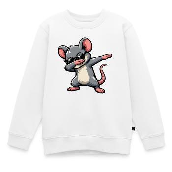 Dabbing Maus - Kinder Premium Organic Sweatshirt - Weiß - Vorne - AI Model Kid Male (0cm)